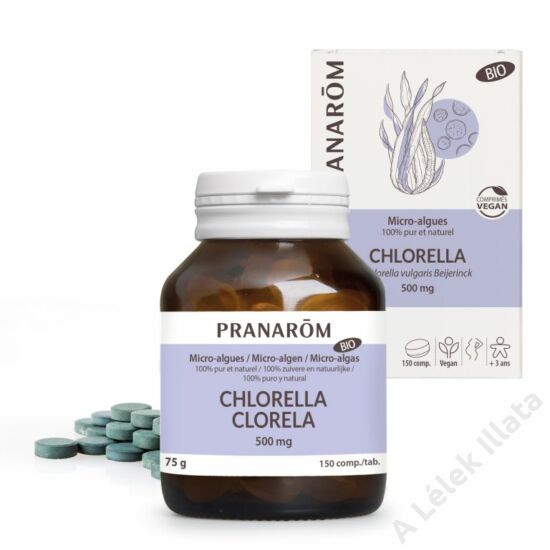 Chlorella vulgaris, bio - 500 mg, 150 db